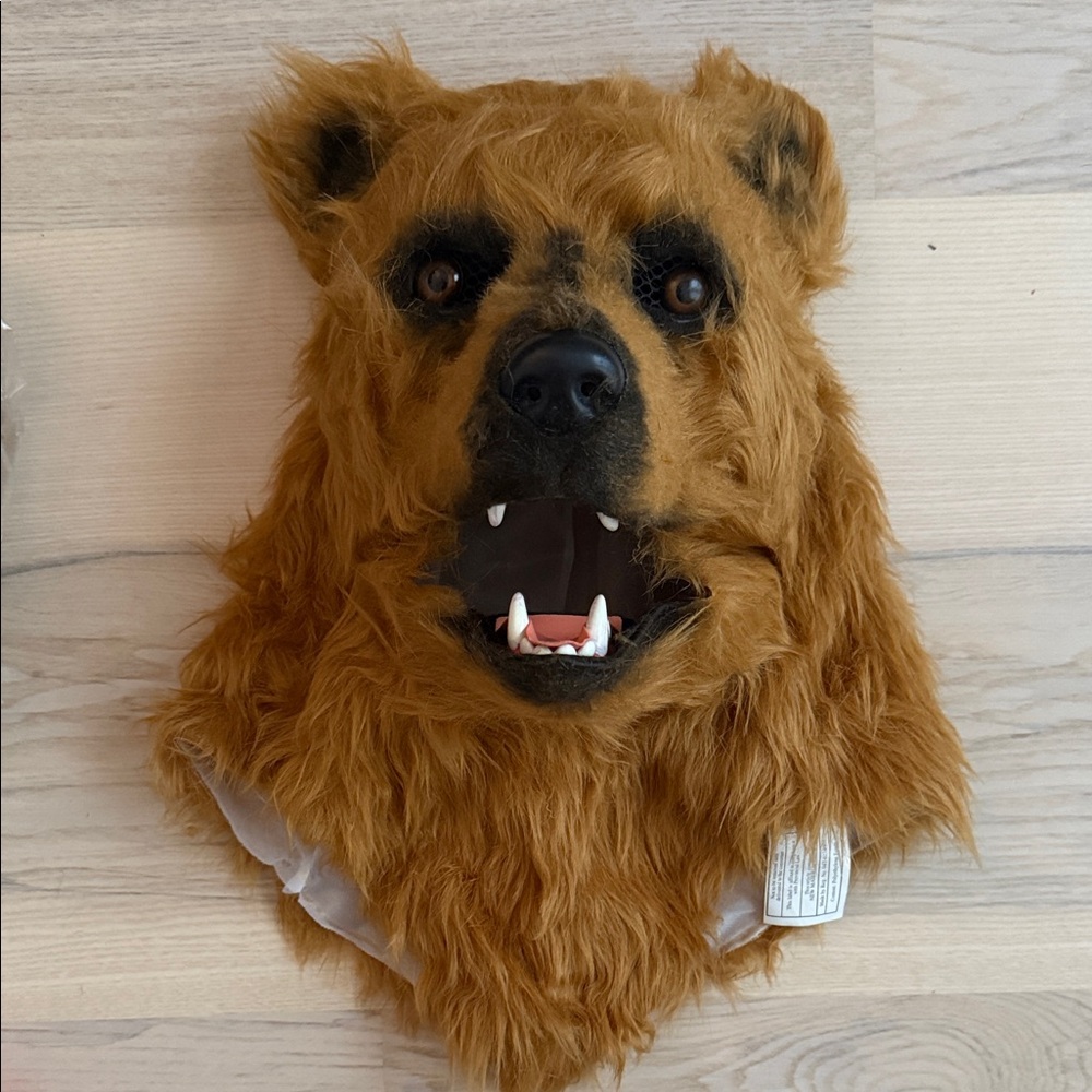 Spirit Halloween Brown Bear Mask Costume